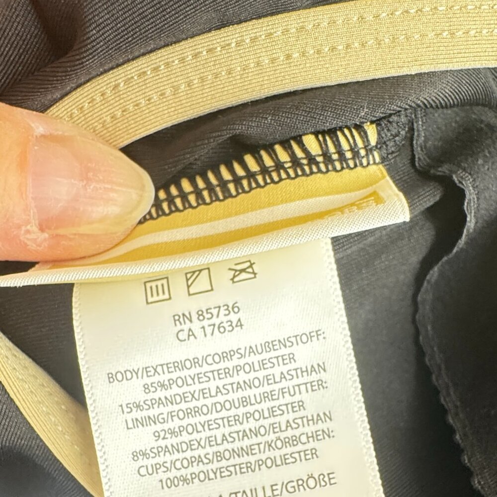 NWT Michael Kors Black Khaki One Piece Swimsuit - Picture 9 of 9